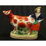 Victorian Staffordshire Cow Creamer figure