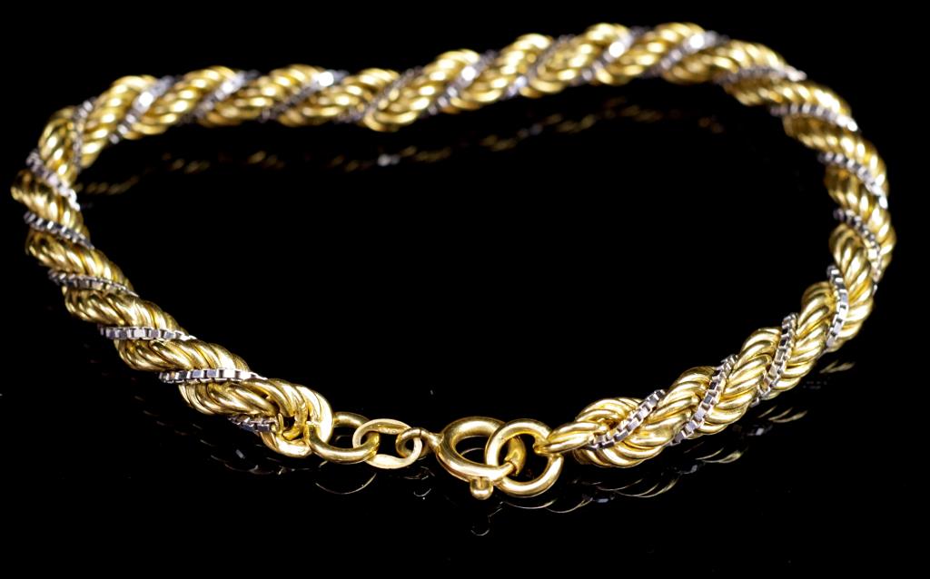 Two tone gold bracelet - Image 4 of 4