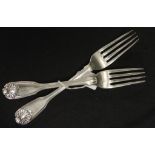 Two William IV sterling silver forks