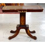 Good antique inlaid walnut table