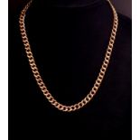 7mm Rose gold curb link chain necklace