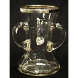 Edward VII sterling silver rimmed crystal vase