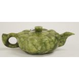 Chinese spinach jade teapot
