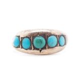 Victorian Turquoise and 9ct rose gold ring