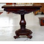 Early Victorian century rosewood card table