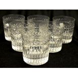 Set six Stuart Crystal whisky glasses