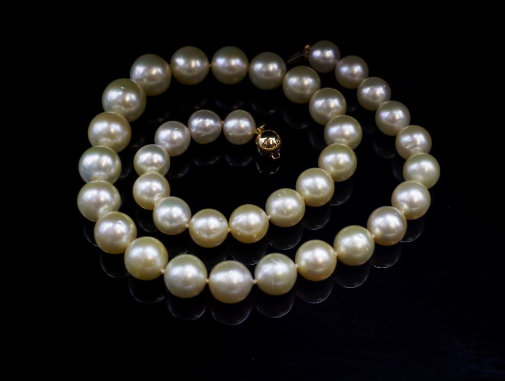 Golden South Sea pearl necklace - Image 3 of 3
