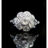 Antique Australian diamond daisy ring