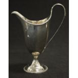 George III sterling silver helmet shape cream jug