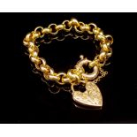 Yellow gold belcher bracelet