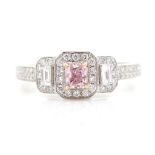 0.28ct Pink diamond ring