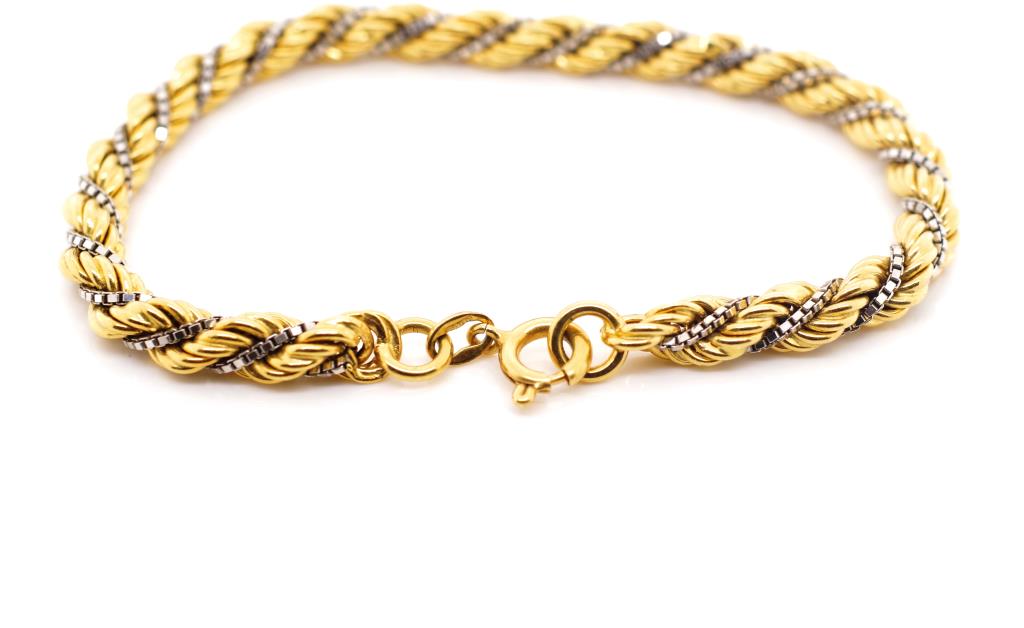 Two tone gold bracelet - Image 2 of 4