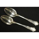 Pair of Mexican sterling silver serving spoons