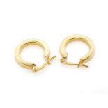 9ct yellow gold hoop earrings