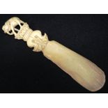 Oriental carved ivory shoe horn