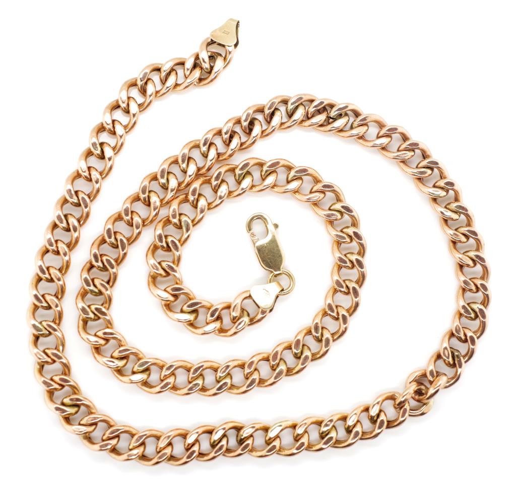 7mm Rose gold curb link chain necklace - Image 3 of 3