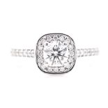 0.52ct Diamond and 18ct white gold ring