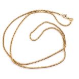 9ct yellow gold snake chain necklace