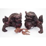 Pair of decorative Chinese Foo dogs