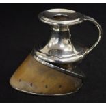 Edward VII sterling horse hoof form candlestick