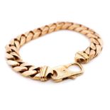 9ct Rose gold 11mm Cuban link bracelet