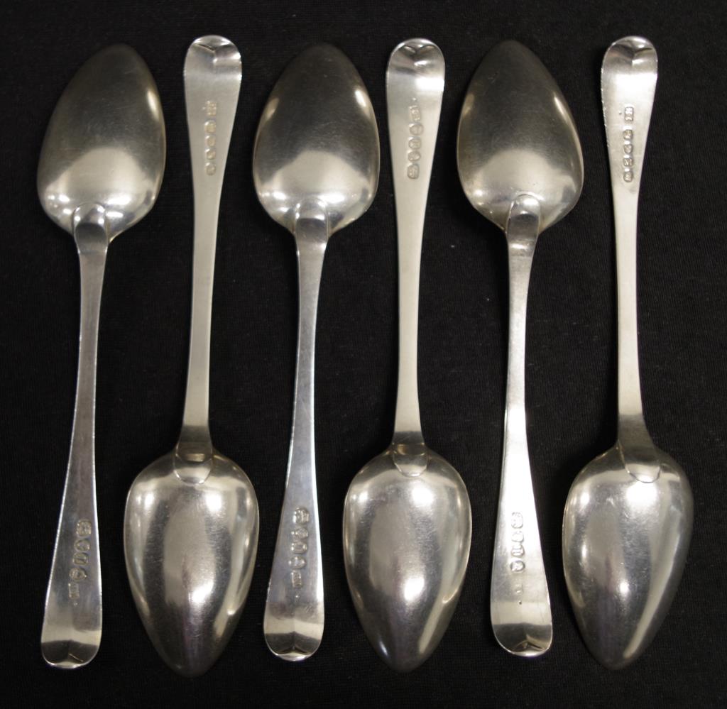 Set six George III sterling silver dessert spoons - Image 2 of 2