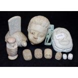 Quantity of Egyptian carved stone items