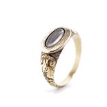 Antique gold mourning ring