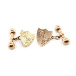 Antique 9ct rose gold cufflinks