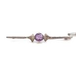 Art deco period purple-blue gemstone brooch