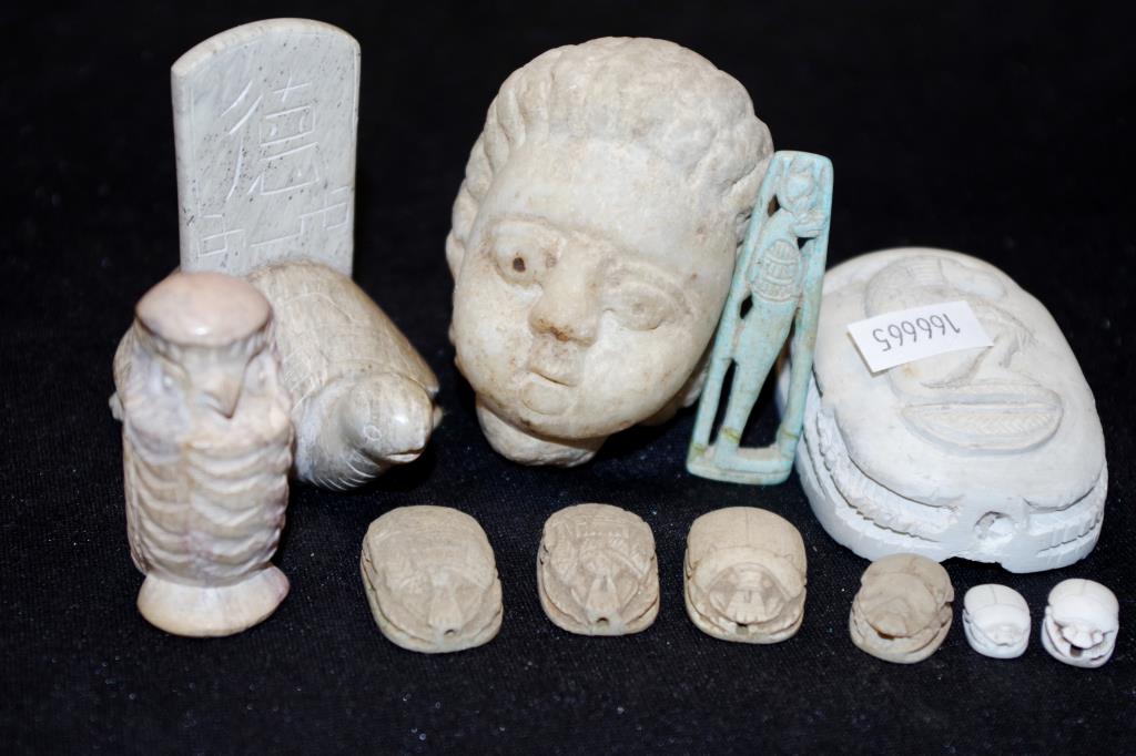 Quantity of Egyptian carved stone items - Image 3 of 3