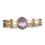 Antique Australian amethyst and 9ct yellow gold