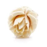 Mid century carved ivory rose flower pendant