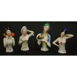 Four various half dolls including German