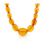 Amber beaded necklace
