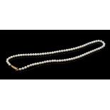 Vintage 4mm Pearl choker necklace