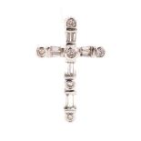 Diamond and 18ct white gold cross