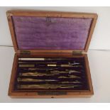 Antique boxed geometry / drawing set