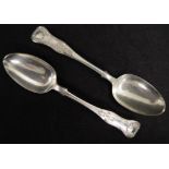 Pair Victorian Scottish sterling silver teaspoons