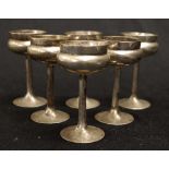 Six Chinese export silver liqueur cups