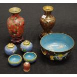 Collection Chinese cloisonne pieces