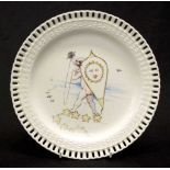 19th century Minton hand painted plate