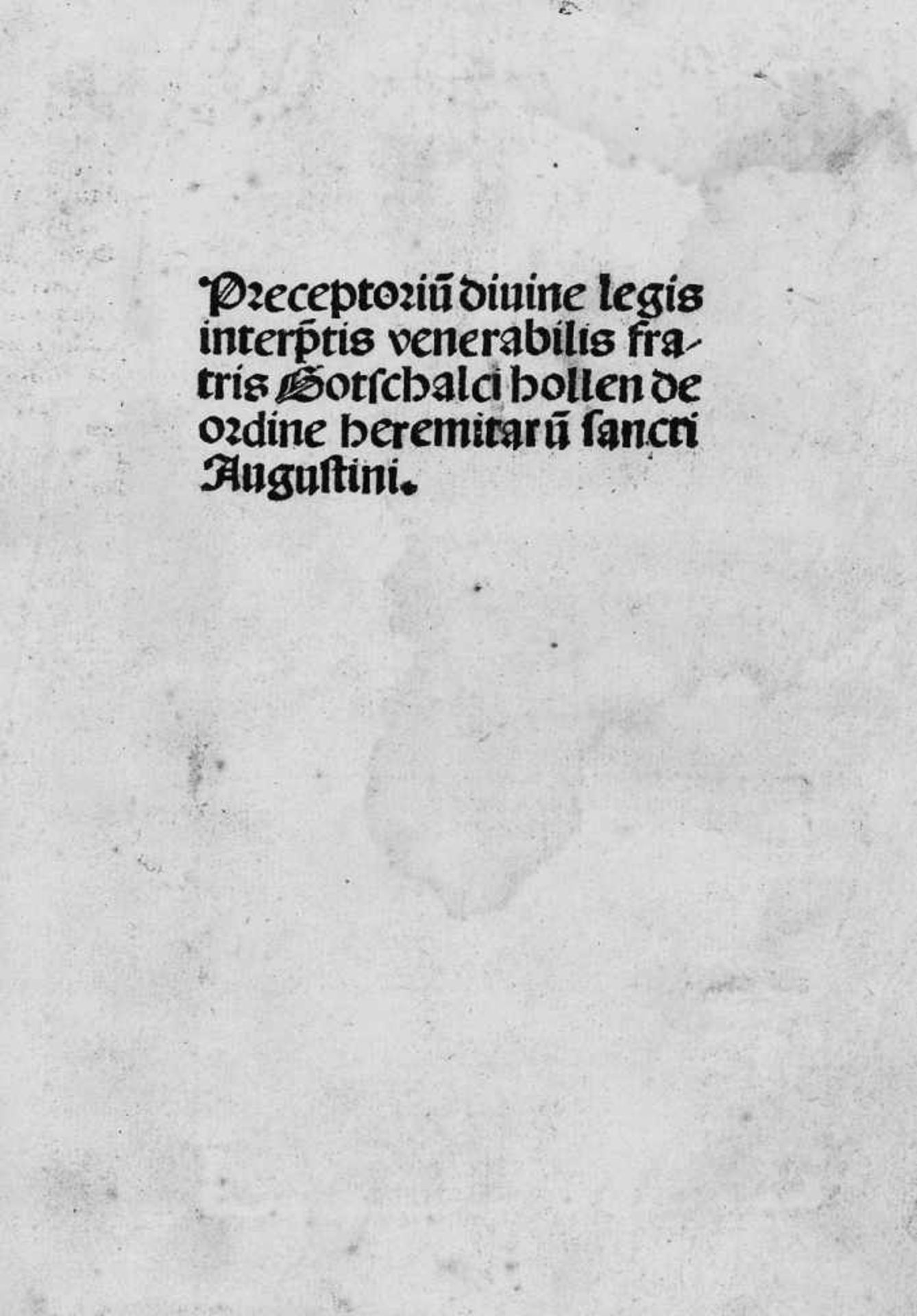 Hollen, Gottschalcus: Praeceptorium divinae legis - Bild 2 aus 2