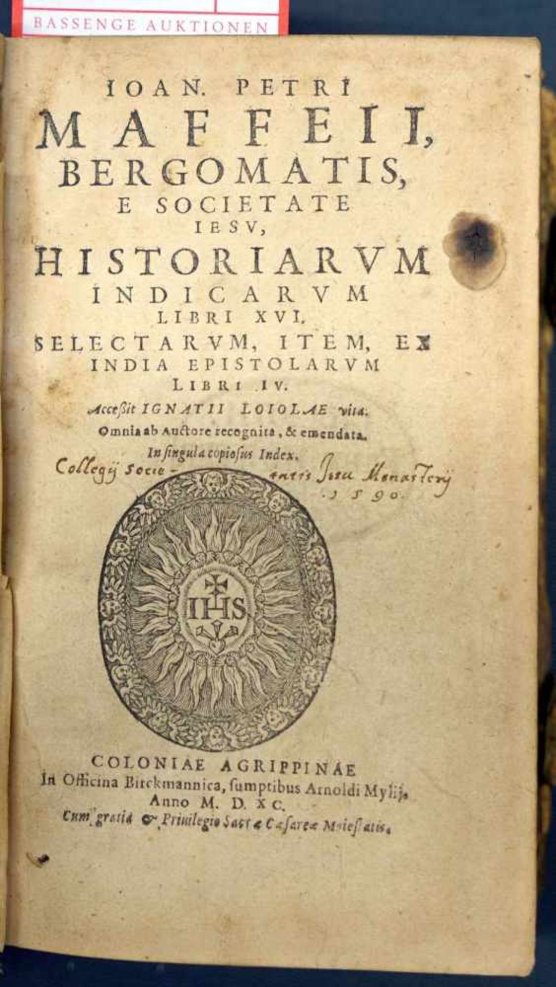 Maffei, Johann Peter: Historiarum indicarum libri XVI