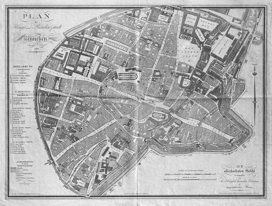 Schleich, Johann Carl: Plan der Haupt und Residenzstadt München<