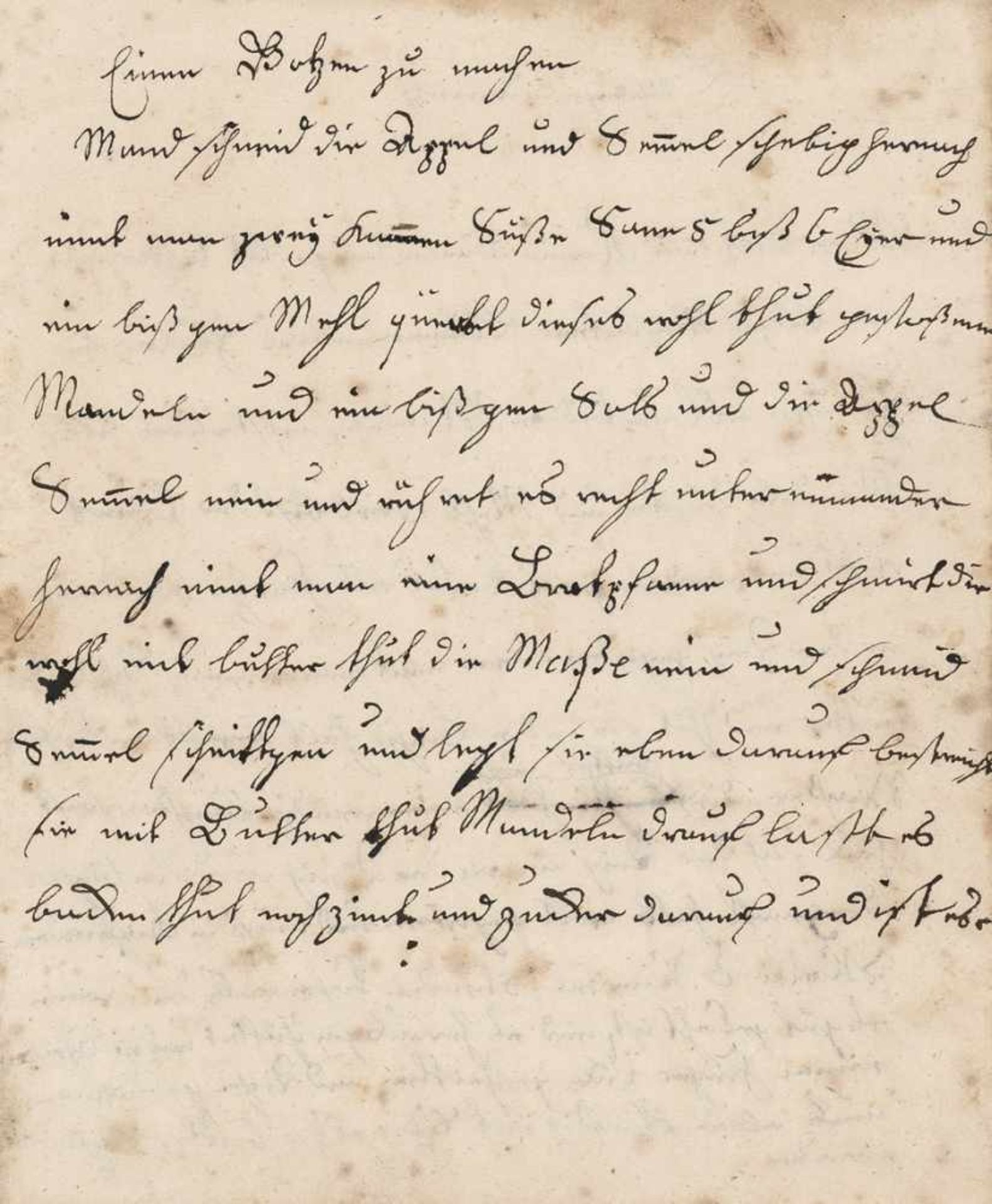 Kochbuch-Handschrift: Deutsche Handschrift auf Papier