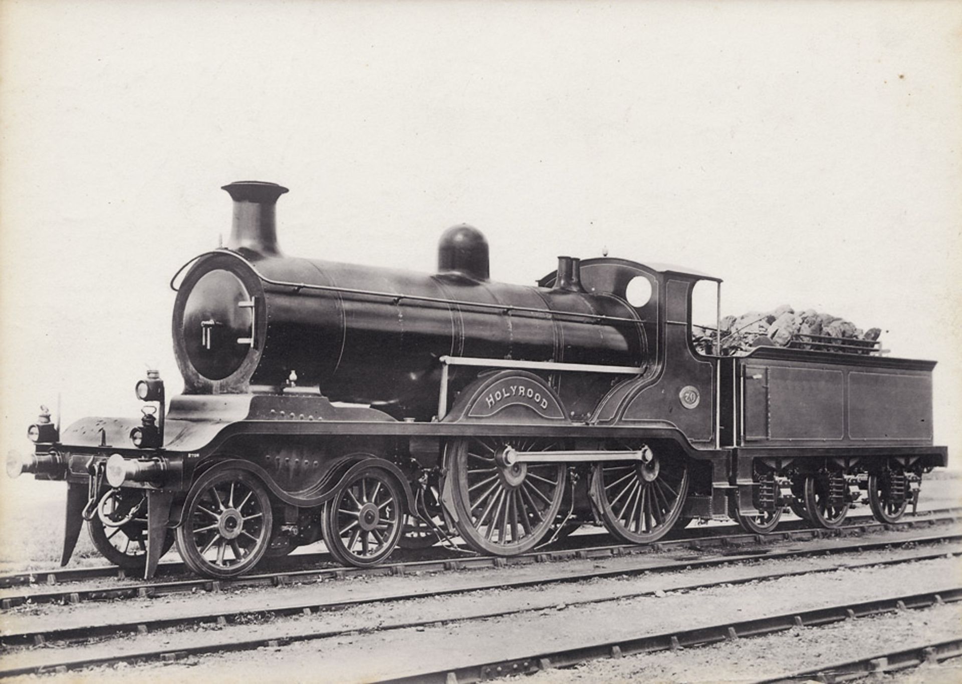 Locomotives: Early British locomotivesEarly British locomotives. 1880s. 4 vintage collodion paper
