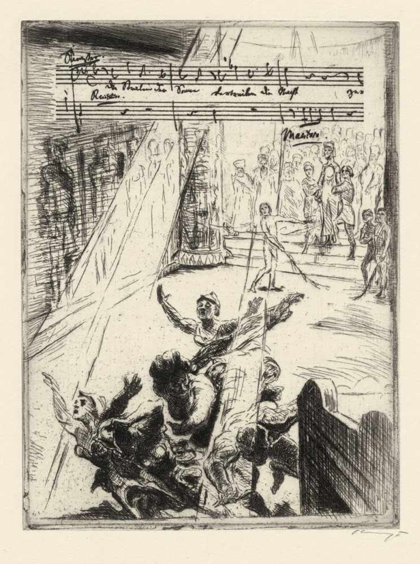 Slevogt, Max: Randzeichnungen zu Mozarts Zauberflöte - Image 2 of 2
