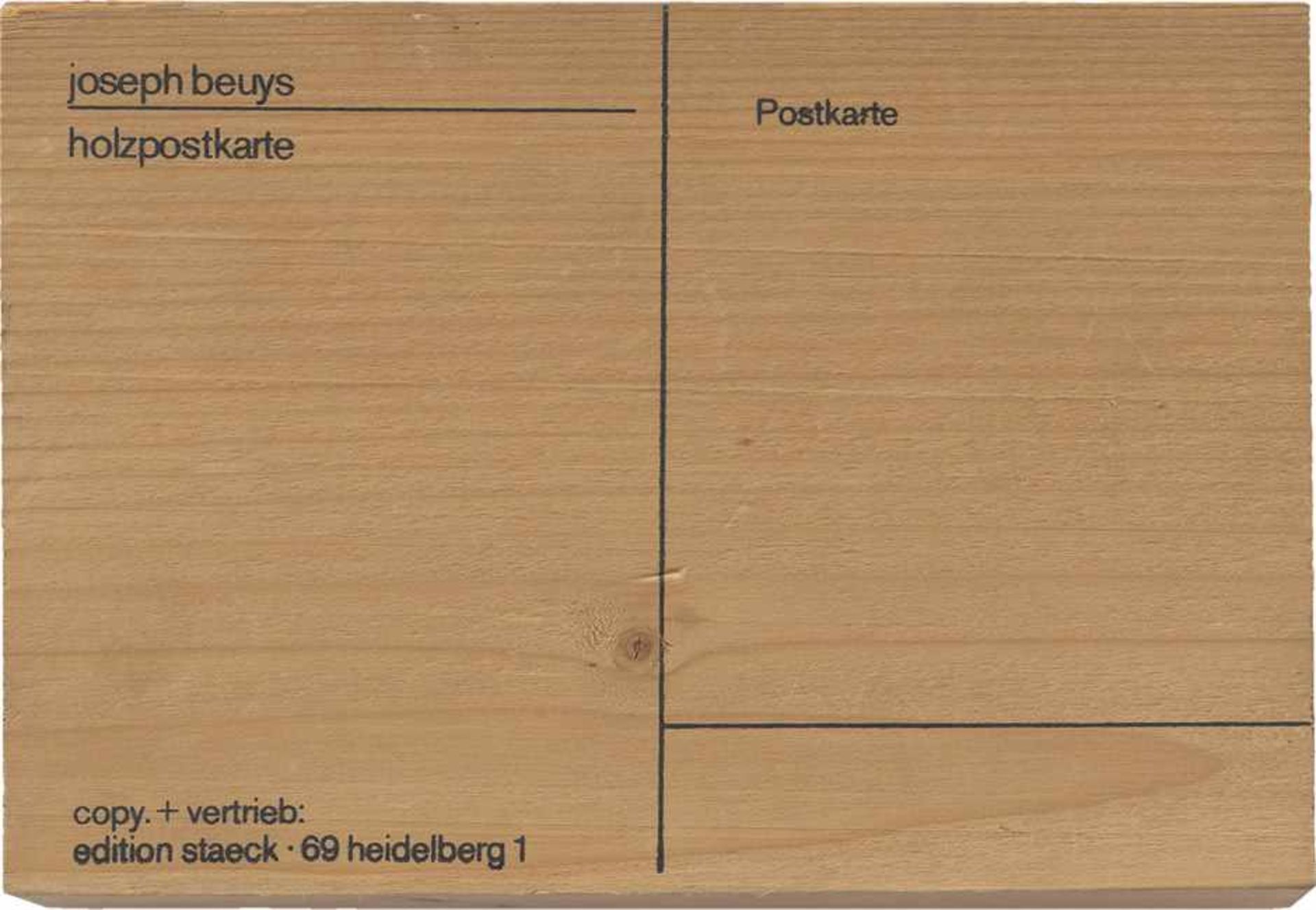 Beuys, Joseph: Holzpostkarte