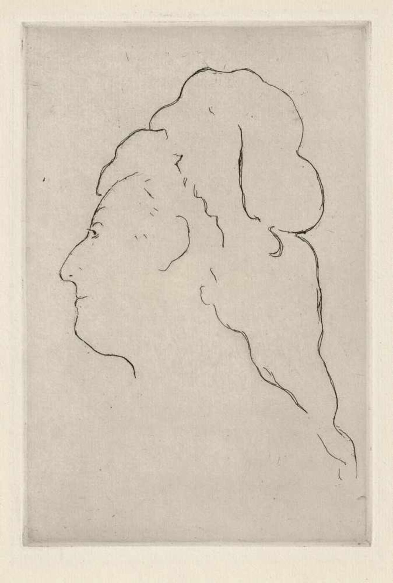 Manet, Edouard: Eva Gonzales, profile tourné à gauche